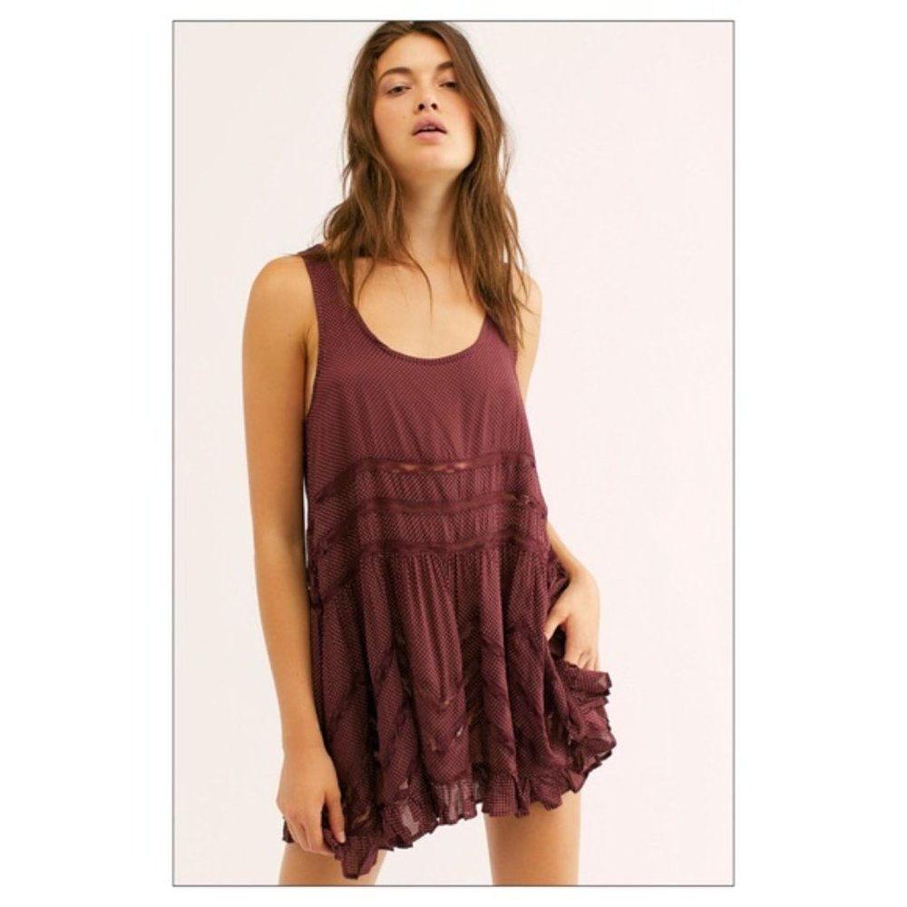Intimately Free People Voile and Lace Trapeze Slip